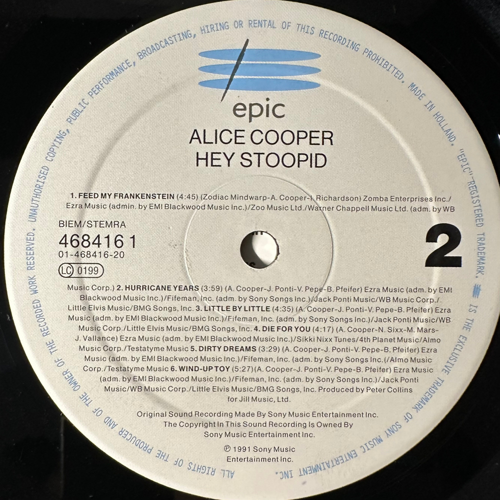 Alice Cooper - Hey Stoopid (Голландия 1991г.)