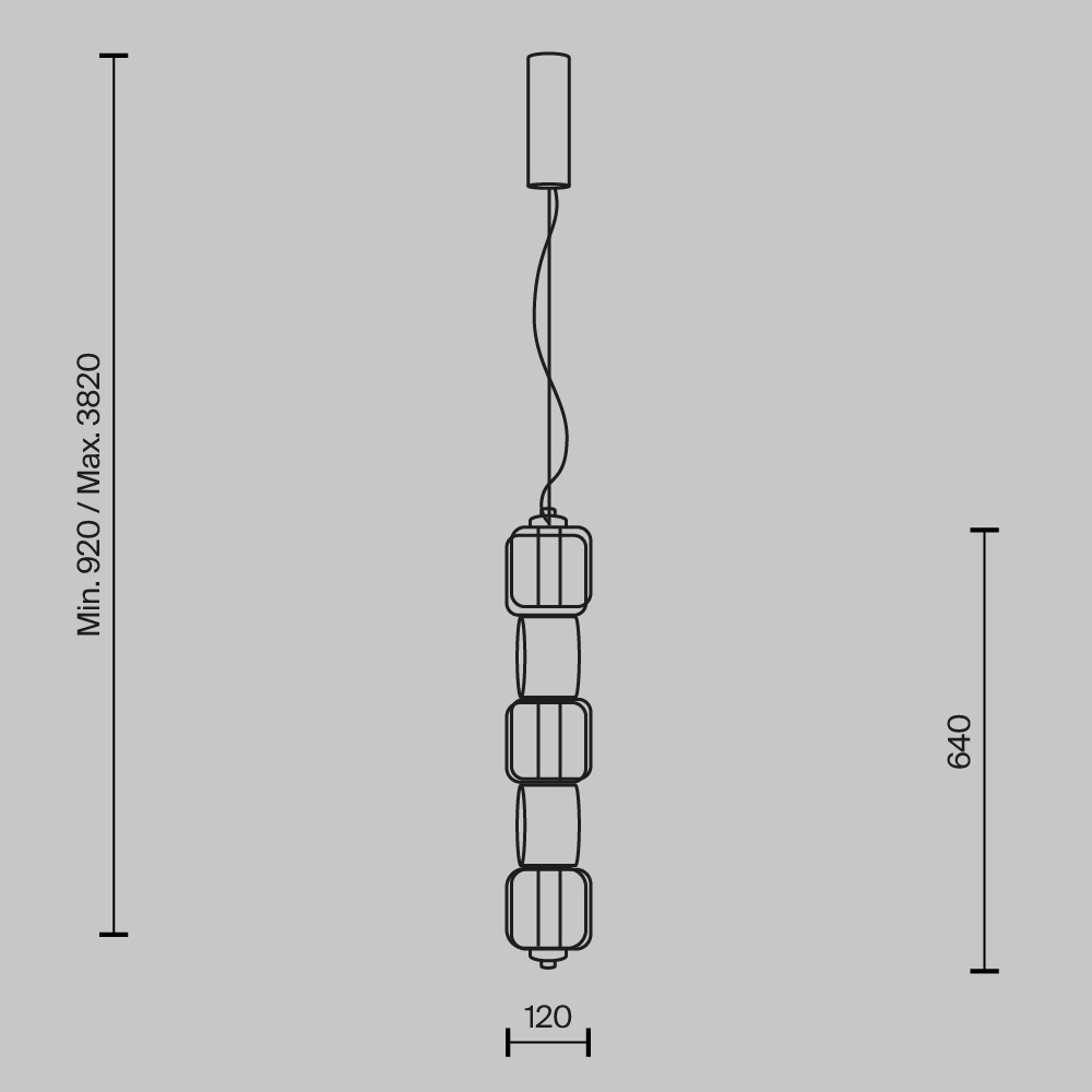 Подвесной светодиодный светильник Maytoni Ritmo MOD381PL-L30CH3K