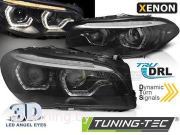 Фары передние XENON ANGEL EYES LED DRL BLACK SEQ для BMW F10/F11 LCI 13-16