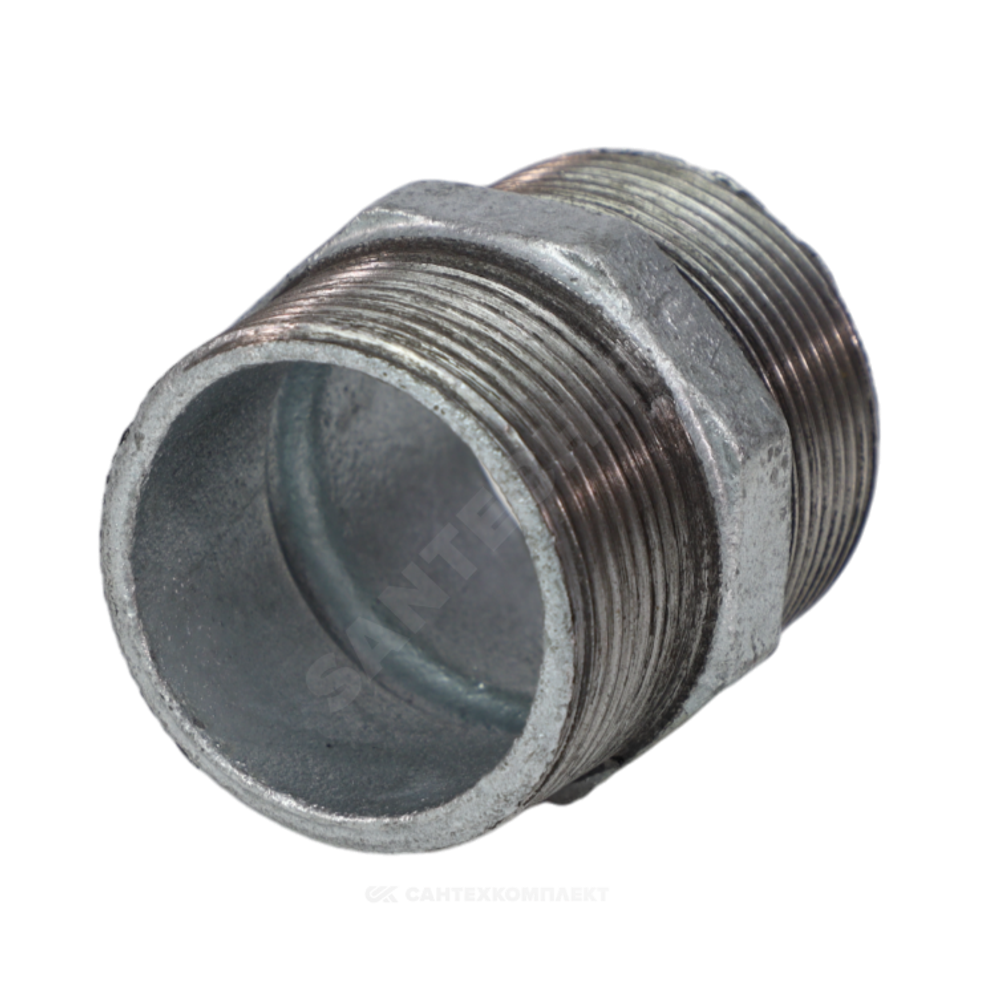 Ниппель прямой чугун оц Ду 25 (1") НР Fittex PLUS