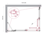 Душевой уголок BelBagno LUCE-AH-21-120/90-C-Cr