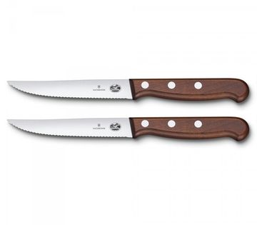 Кухонный нож Victorinox Мод. WOOD STEAK SERRATED SET #5.1230.12G (12см) (2шт)