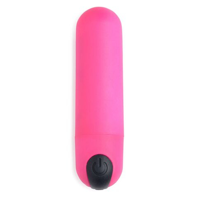 Розовая вибропуля с пультом ДУ 21X Vibrating Bullet with Remote Control (Цвет: розовый)