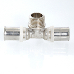 Тройник пресс Valtec с переходом на нар. р. 20х1/2"х20 (VTm.233.N.200420)