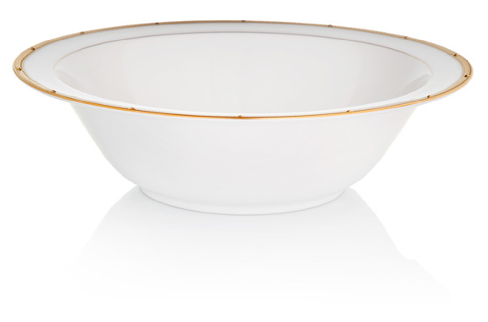 Салатник круглый 24.5см Noritake Рочель Золотой кант