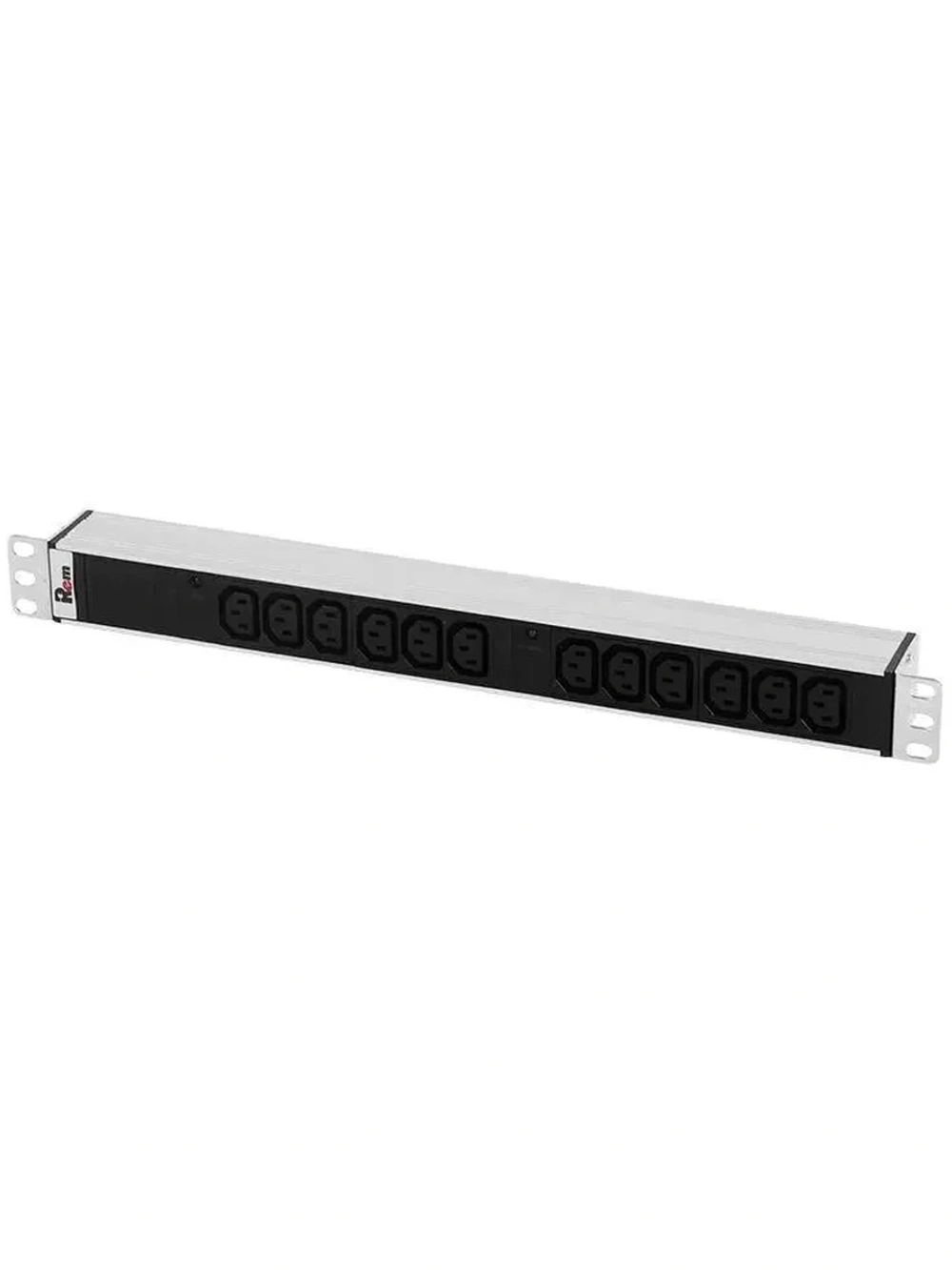 Блок розеток REM Rem-32, с индикацией, 12 IEC 60320 C13, 32 А, алюминий, 19", колодка R-32-12C13-I-440-K