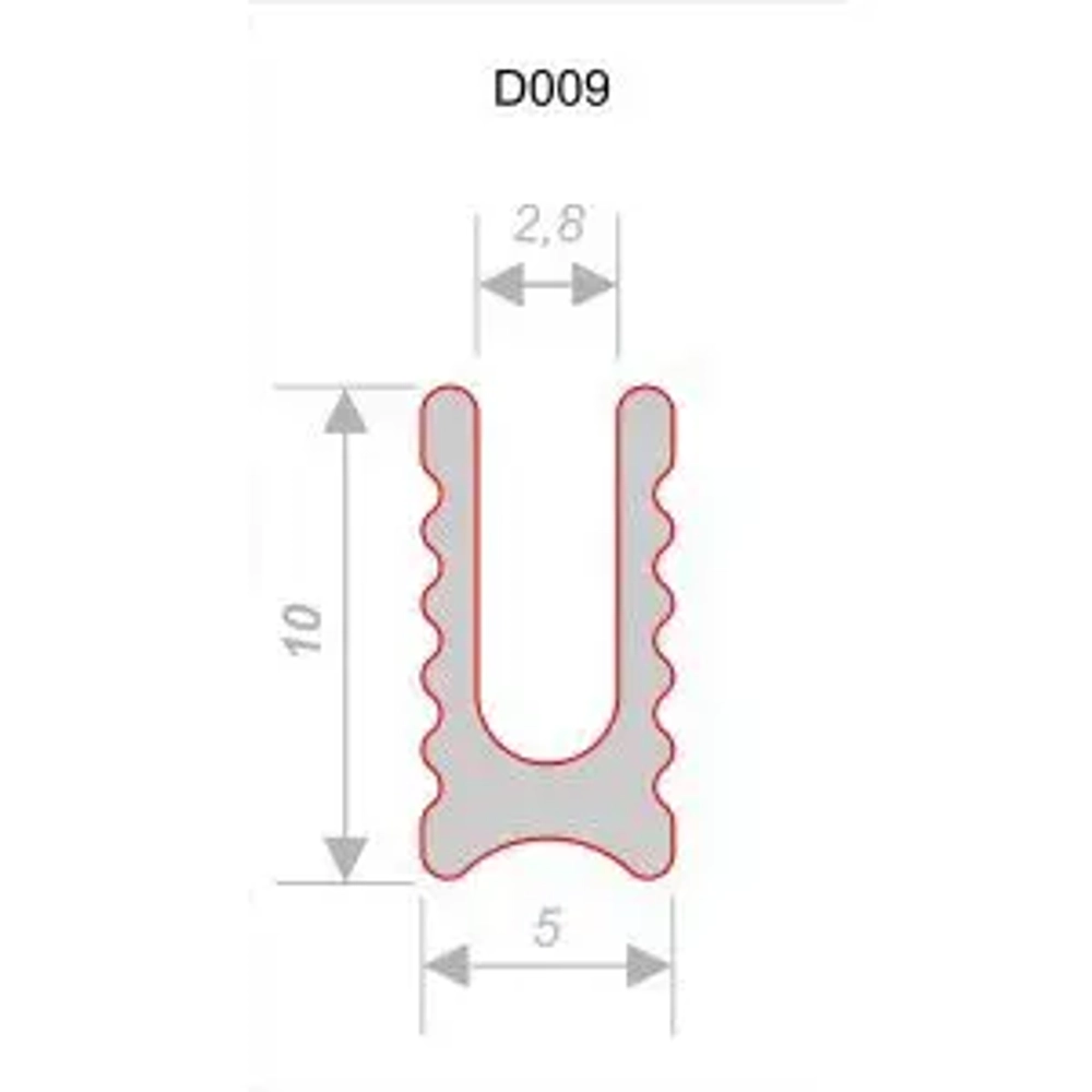Разделительный профиль D009 анодированный бронзовый