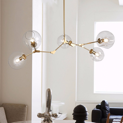 Люстра  BRANCHING BUBBLE CHANDELIER 5 by LINDSEY ADELMAN ( GOLD )