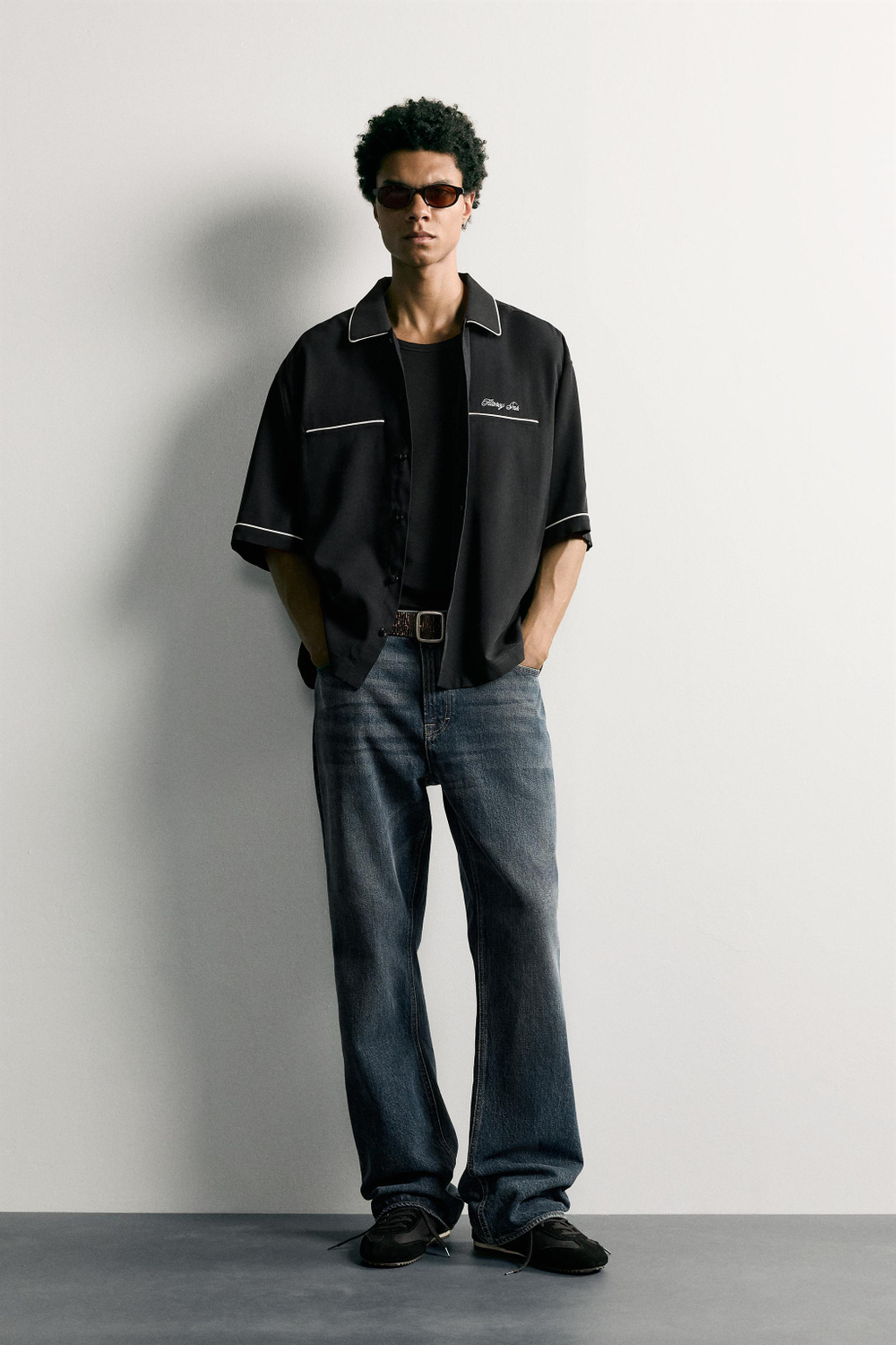 РУБАШКА С КОНТРАСТНОЙ ВЫШИВКОЙ — ZARA