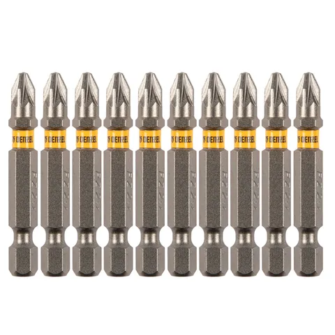Бита PZ2х50, сталь S2, шестигранный профиль, 10 шт. Е 6,3 Denzel