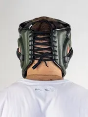 Боксерский шлем Venum Proboxing Cheek Headgear Linares Edition Khaki/Black/Gold