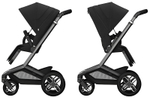 Детская коляска Maxi-Cosi Fame 3 в 1 с автокреслом Coral 360 Essential grey Twillic Black/Черный