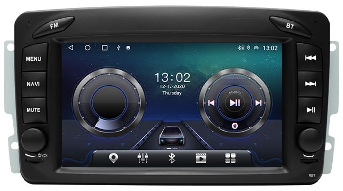 Магнитола для Mercedes-Benz G (W463) 2000-2006, C (W203) 2000-2004, A (W168) - Kuberg MKD-7108-S10 Android 12, Быстрая, CarPlay, SIM-слот