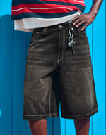 Мужские джинсовые бермуды baggy fit, арт. 1022/180 - BERSHKA