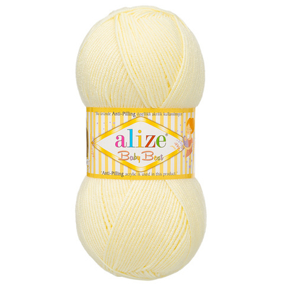 Пряжа Alize (Ализе) Baby Best / уп.5 мот. по 100 г, 240м, 062 светло-молочный A