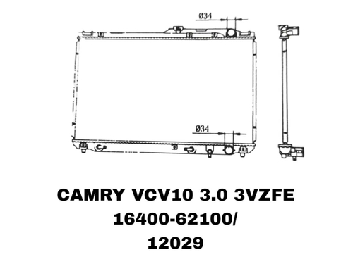 Радиатор охлаждения 16400-62100 на Toyota Camry VCV10 3.0L/SCEPTER/WINDOM— купить в Алматы | ADAL AUTO