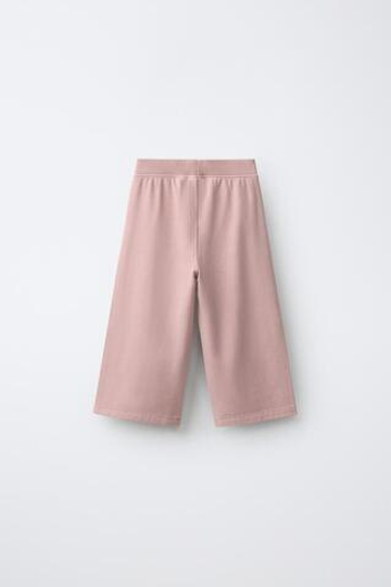ZARA БРЮКИ WIDE LEG СО ВСТАВКАМИ, ТЕЛЕСНО-РОЗОВЫЙ