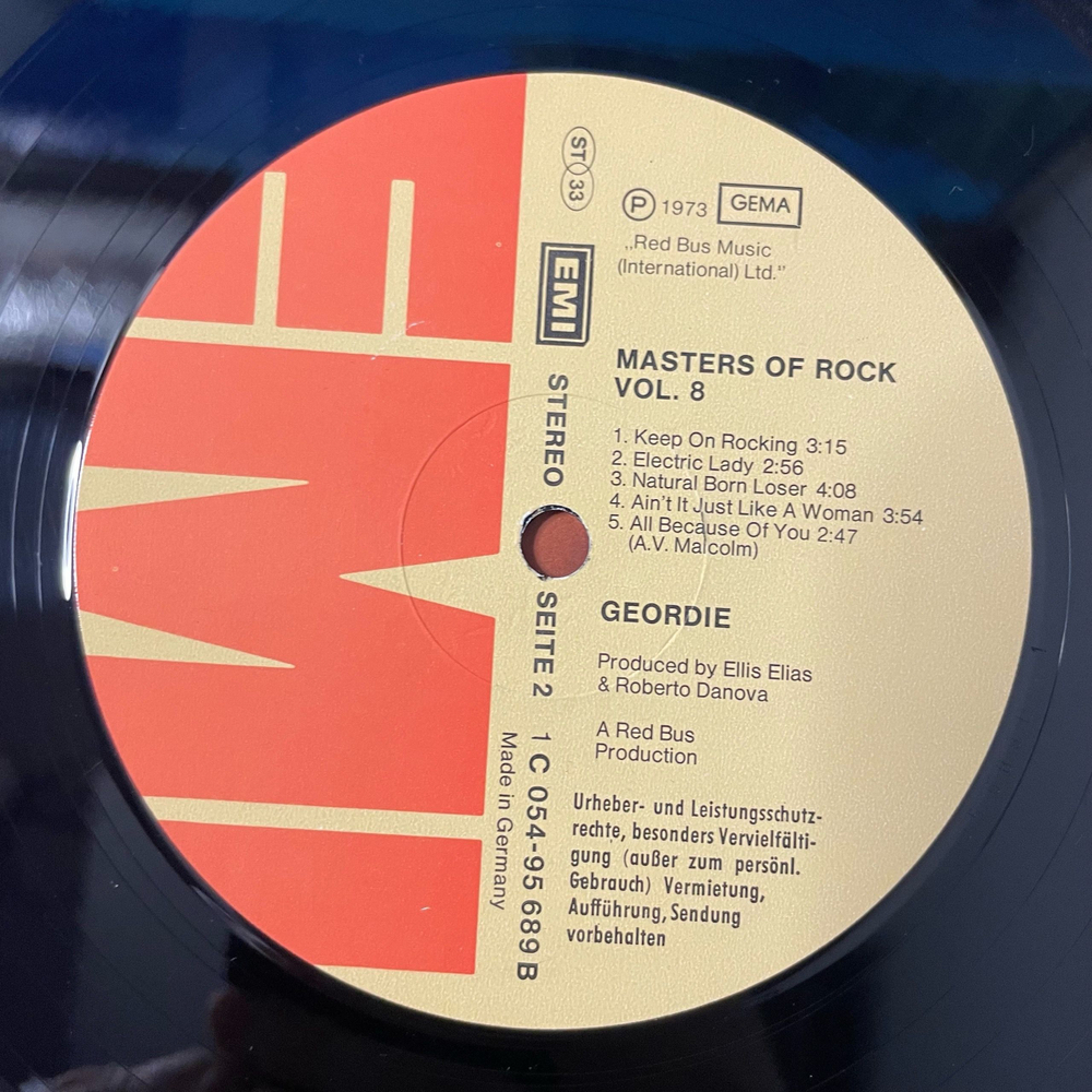Винтажная виниловая пластинка LP Geordie Masters Of Rock Vol. 8 (Германия 1973)