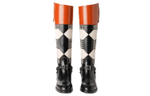 GUCCI Long Shaft Boots Women"s Black White