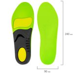 Стельки для кроссовок СПОРТИВНЫЕ КАРКАСНЫЕ, материал PU PRO SPORT, размер RU 36-37 / EU 37-38, с линиями выреза, SHEGRA (ШЕГРА), 700765