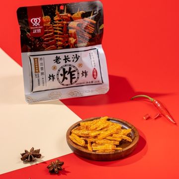 Соевые снеки латяо хрустящие с перцем чили Shuang Jiao, 26 гр (Китай)