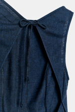 ПЛАТЬЕ С ОТКРЫТОЙ СПИНОЙ ИЗ ЛЬНА, СРЕДНЕЙ ДЛИНЫ - ZARA