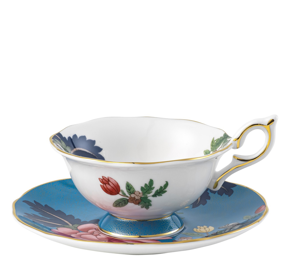 Wedgwood Чайная чашка Wonderlust 140 мл с блюдцем Сапфировый сад 1057269