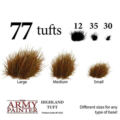 Basing Flock Battlefields XP Highland Tuft 77 Tufts 4222