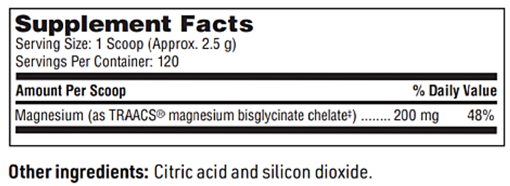 Klaire Labs - Magnesium Glycinate Powder - 300 gr