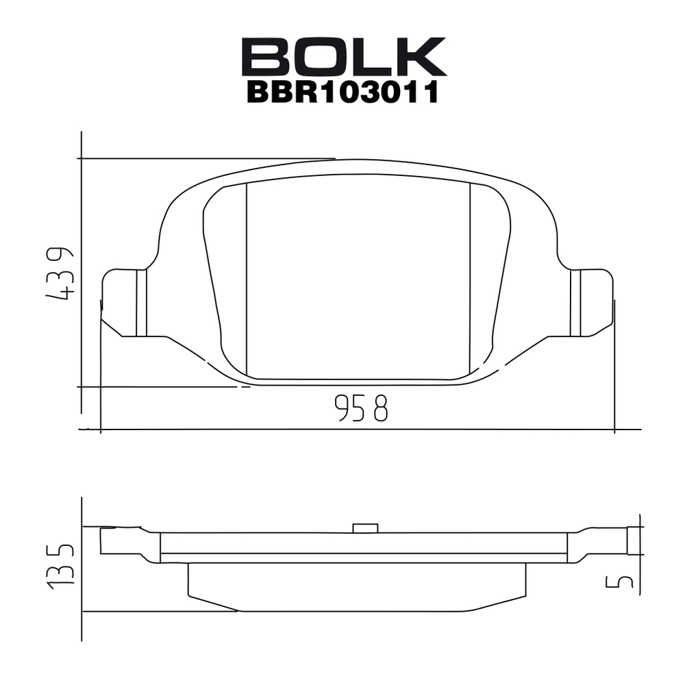 Колодки тормозные задние для LADA 11196/LADA VESTA,XRAY, GRANTA/FIAT 500/IDEA BOLK BBR103011