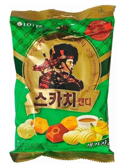 Карамель Lotte Скотч Трио сливки, кофе, банан 157 г