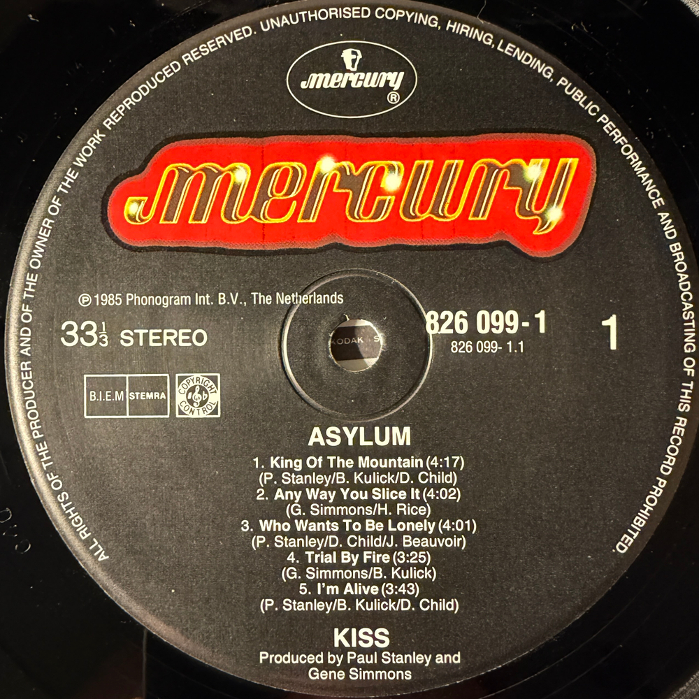 Kiss - Asylum (Голландия 1985г.)