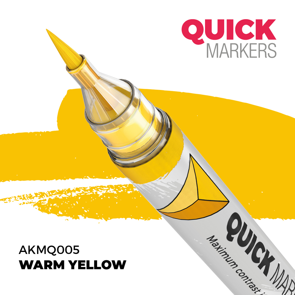 Акриловый маркер AK Interactive Quick Marker Warm Yellow