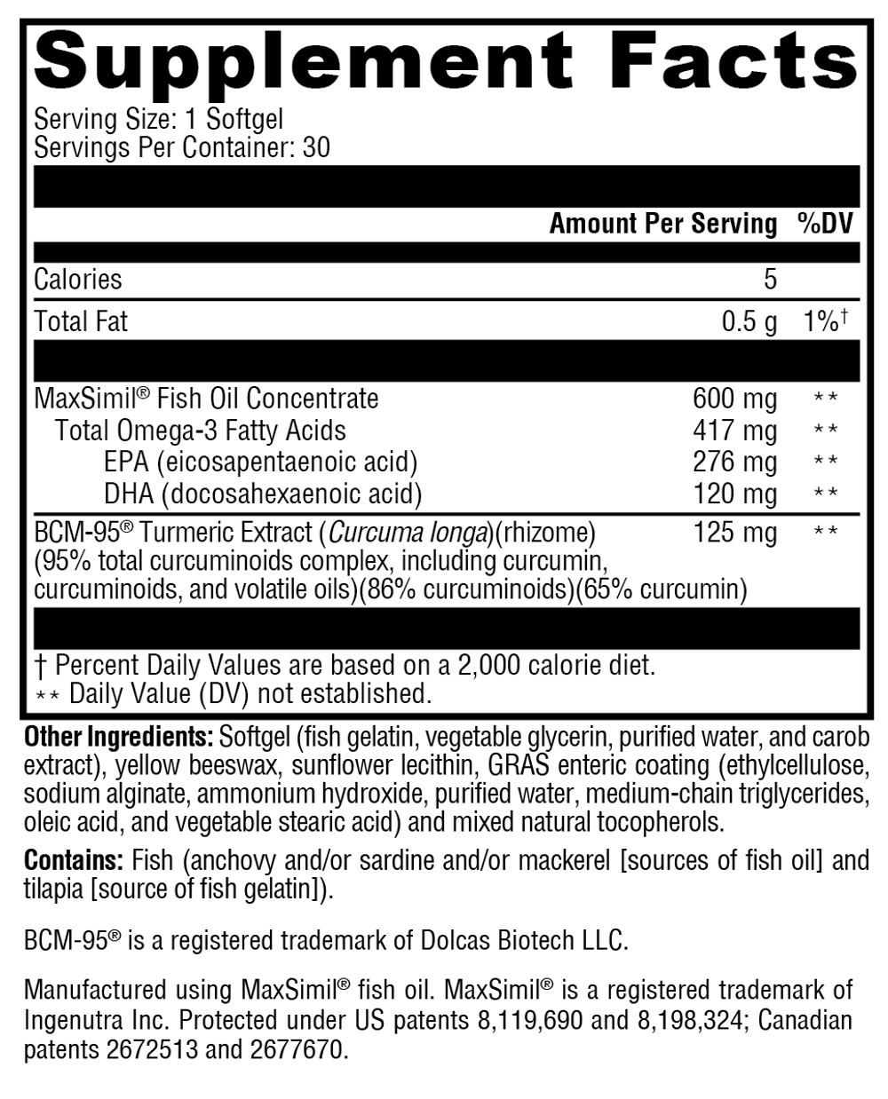 Omega MonoPure® Curcumin EC 30 Softgels