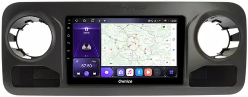 Магнитола для Mercedes-Benz Sprinter 2018-2024+ (low) - Kuberg SF-1021-NPQ QLed, Android 12, Быстрая, CarPlay, 4G SIM-слот