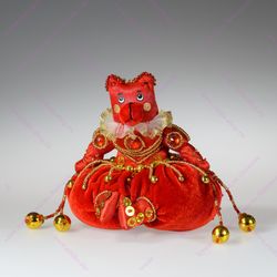 Ёлочная игрушка Медведь-клоун