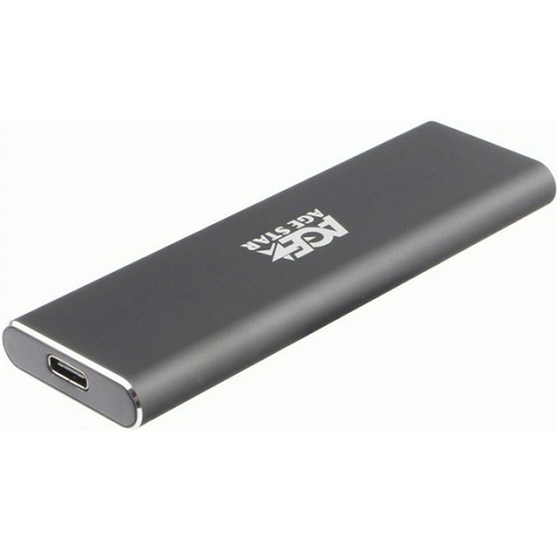 Внешний бокс M.2 SSD AgeStar, M.2 NVMe, 2280, USB 3.1, Type-C, серый (31UBNV1C)