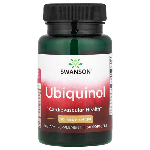Swanson Vitamins, Убихинол, 50 мг, 60 мягких таблеток