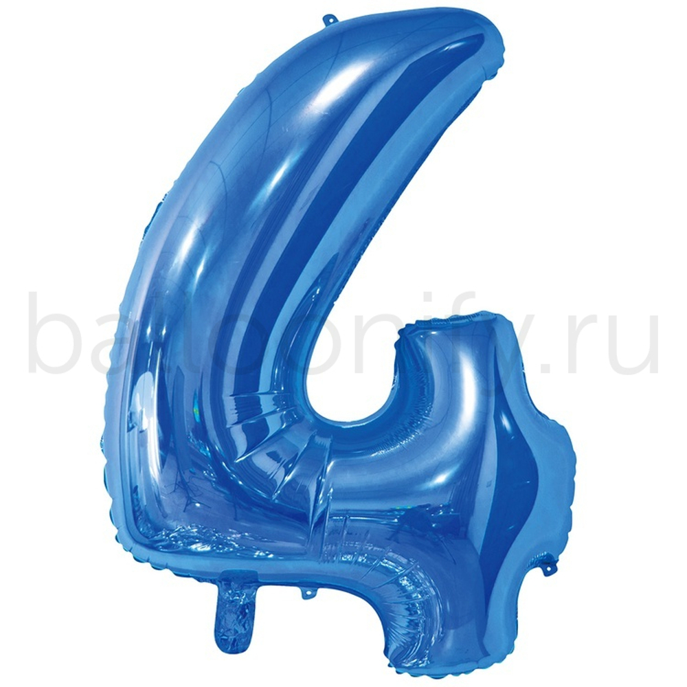 Шар ЦИФРА 4 Blue 26" 66 см