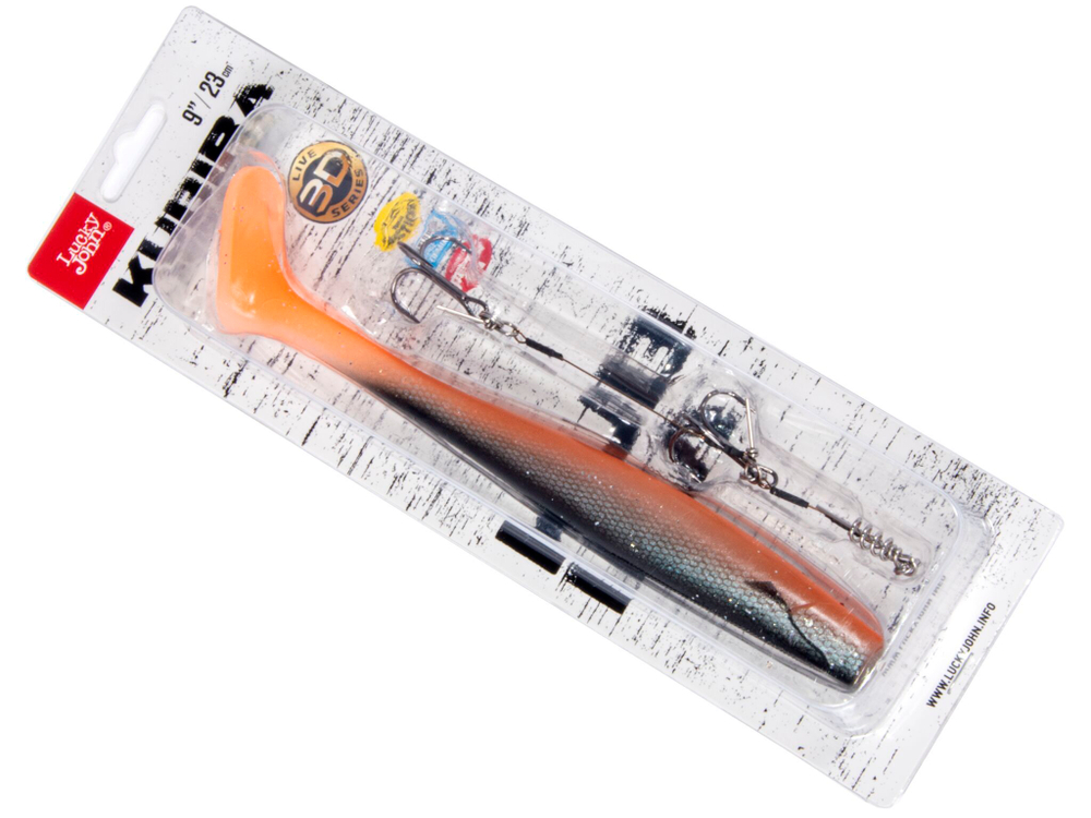 Виброхвосты LJ 3D BBS Series KUBIRA SWIM SHAD 9,0in (22,86)/PG40 1шт.+Stinger L