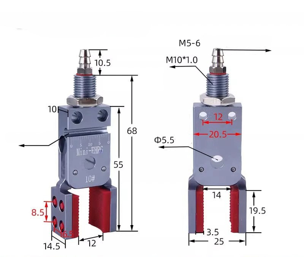 Mini-ehrg-10 # (clamping range: 0-12mm) send detection sensor line