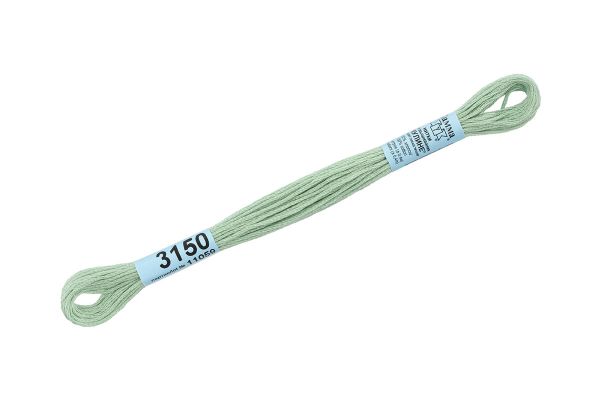 Мулине Gamma 100% хлопок, цв.3150 бл.салатовый, 24 мотка по 8 метров