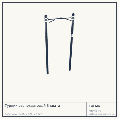 Турник разнохватовый 3 хвата — от 24 000 ₽