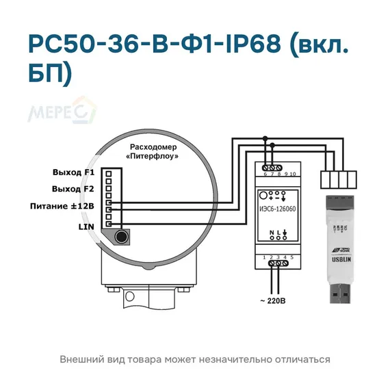 РС50-36-В-Ф1-IP68 (вкл. БП)