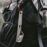 Набор столовых приборов Naturehike (нож, вилка, ложка), титан, в чехле, артикул CNH22CJ017-KFS