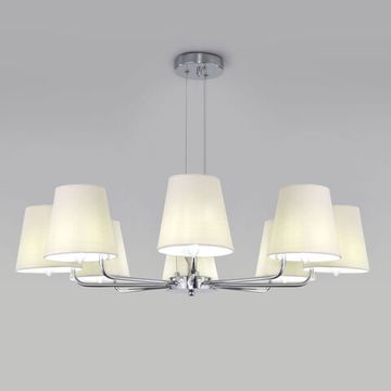 Подвесная люстра с тканевыми абажурами 8*Е14 60155/8 хром Amaretto Eurosvet