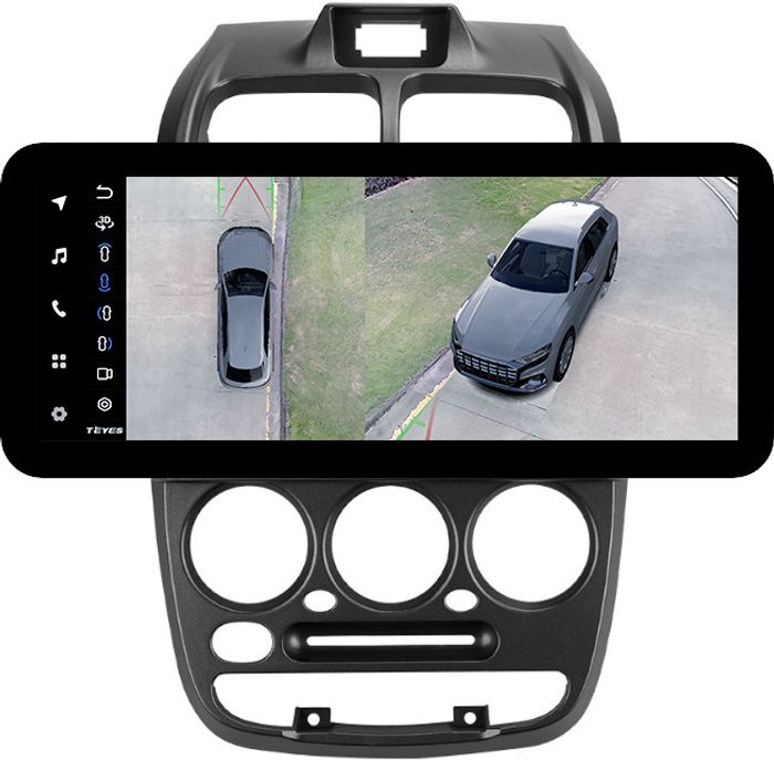 Магнитола для Hyundai Accent 2000-2011 (рамка 1 кнопка) - Teyes LUX ONE 360 монитор 12.3" 2K QLED на Android 10, Быстрая, CarPlay, 4G SIM-слот, 4 камеры в комплекте