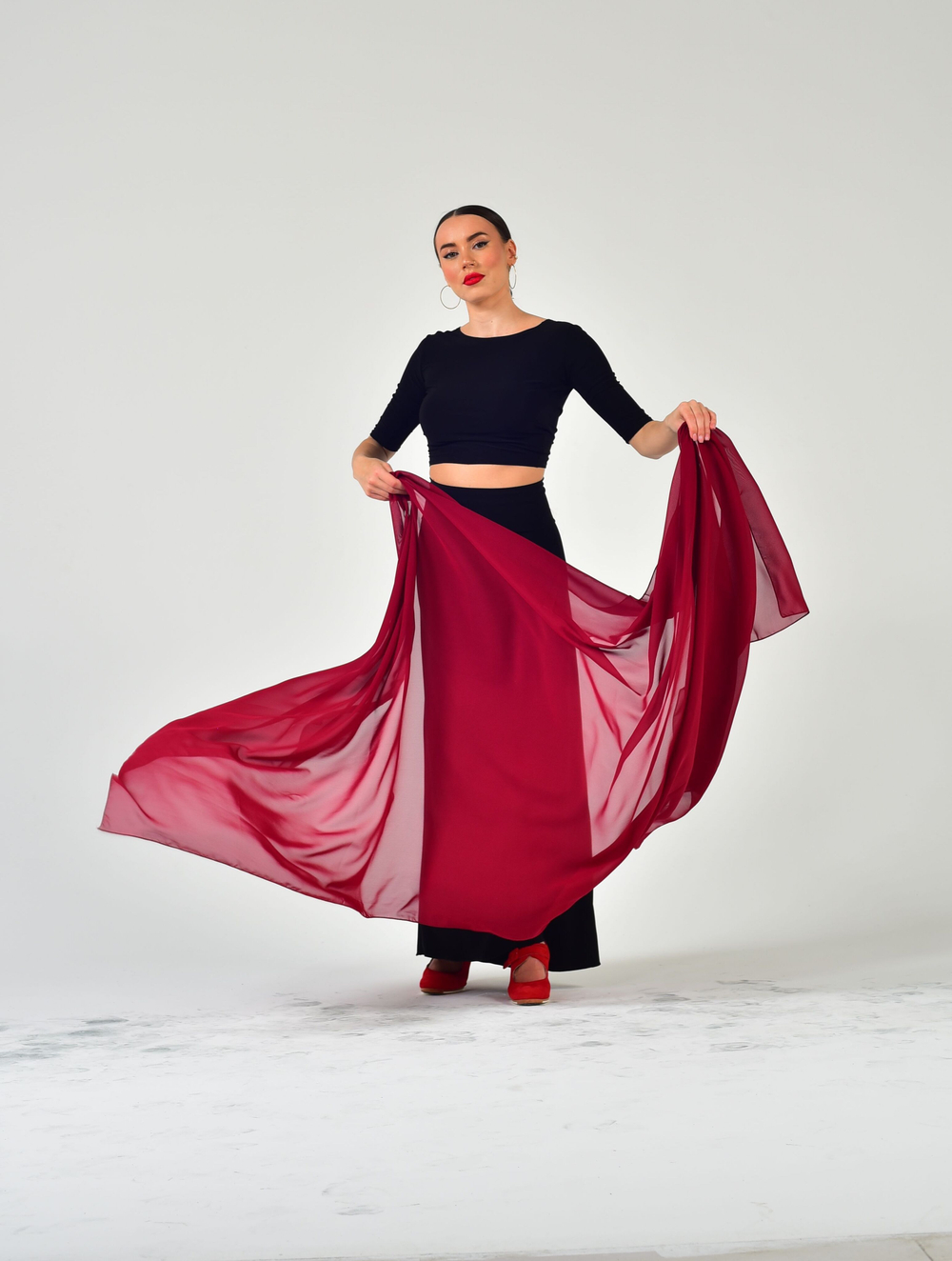 Шаль для восточных танцев Dance Every Wear SM7907 025, бордовый