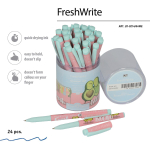 Ручка шариковая 0,7мм синяя "FreshWrite. Авокадо. Любовь" (BrunoVisconti)
