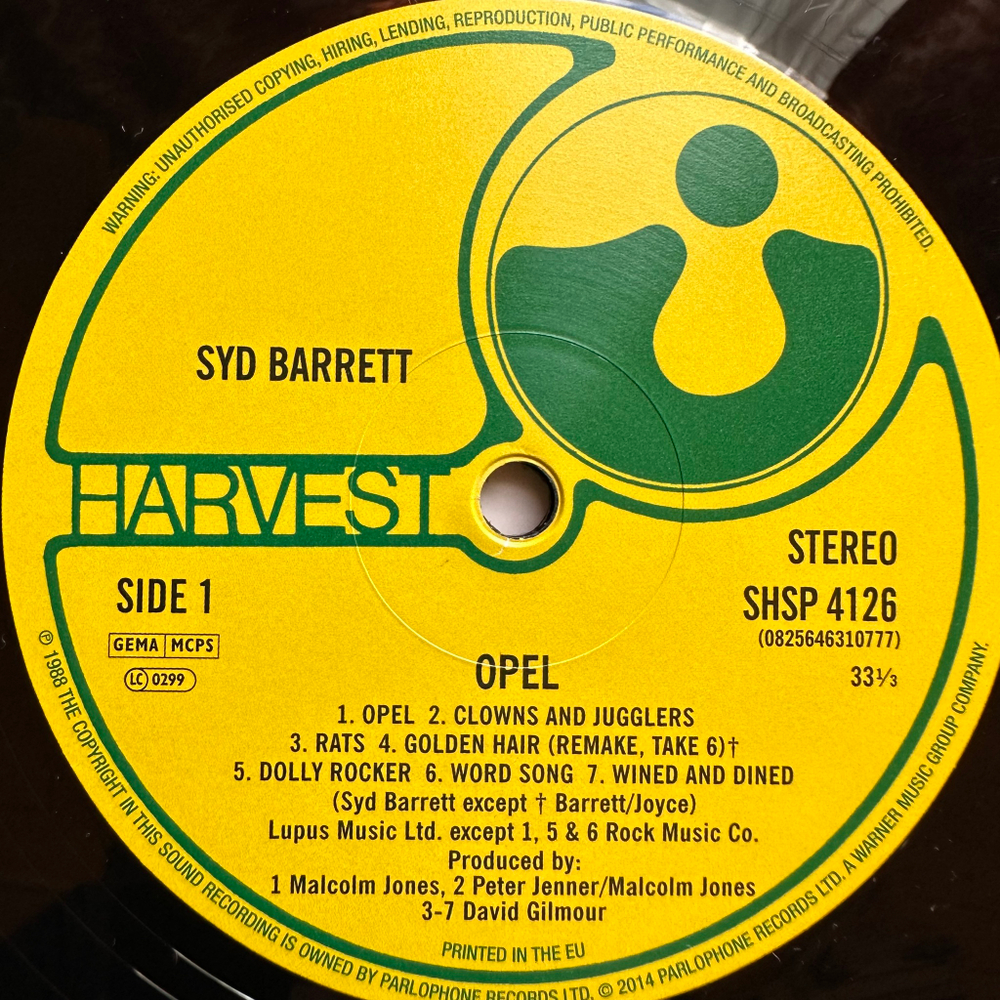 Syd Barrett ‎– Opel (Европа 2014г.)
